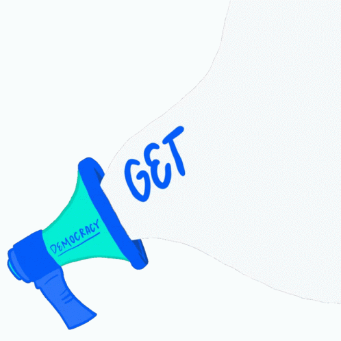 Megaphone Get Out The Votes GIF