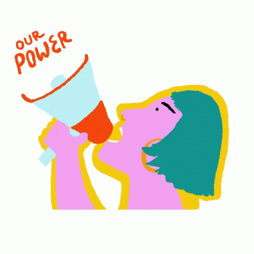 Megaphone Our Power Is Our Voice GIF