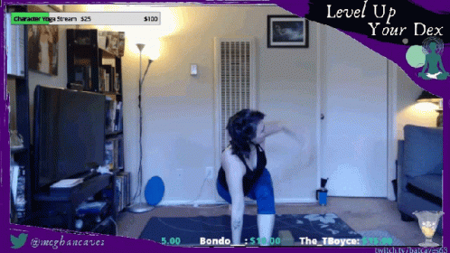 Meghan Caves Home Lunge Exercise GIF