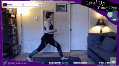 Meghan Caves Yoga Lunge GIF