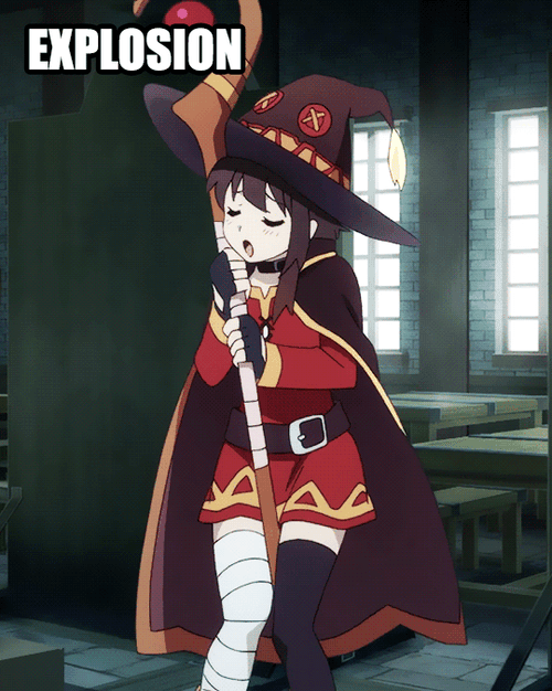 Megumin Chanting Explosion Repeatedly GIF