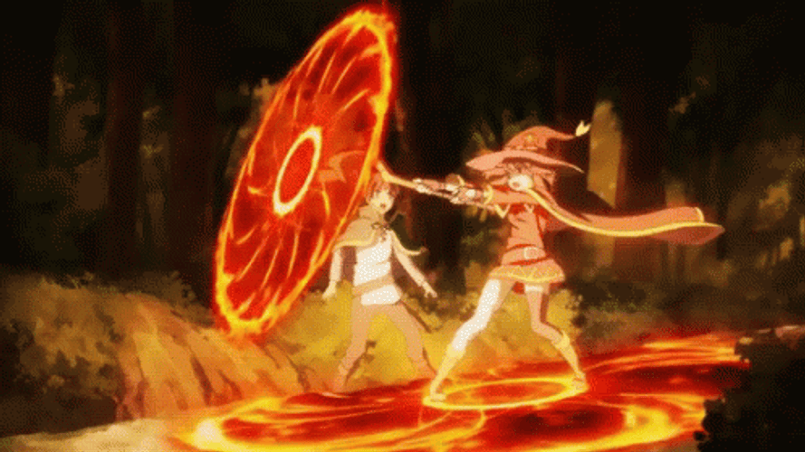 Megumin Firing Her Explosion Magic GIF