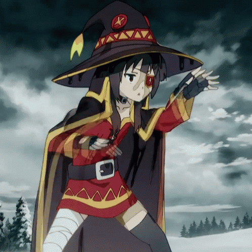 Megumin Hallucinating Power GIF