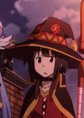 Megumin Happily Approving GIF