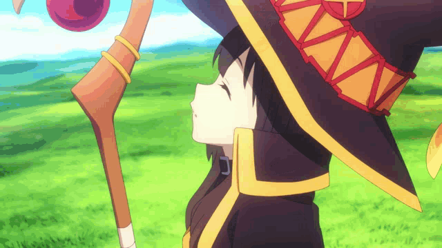 Megumin Looking Up GIF