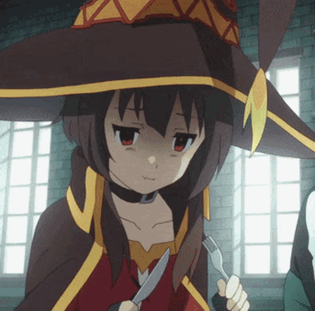 Megumin Pleasantly Speaking GIF