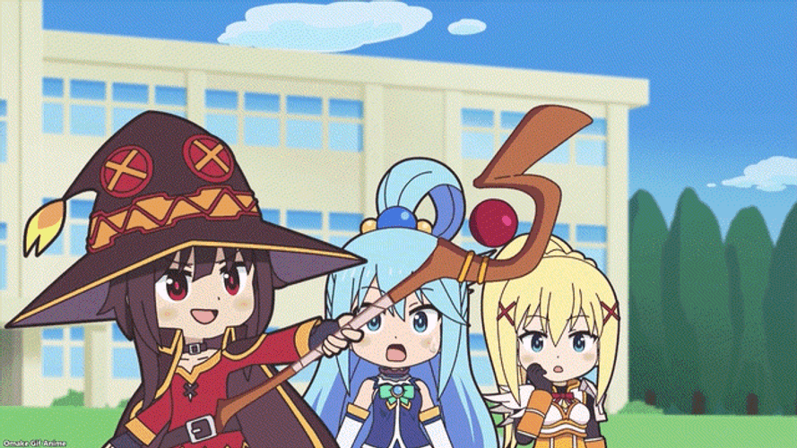 Megumin Starting Explosion From Magic Staff GIF