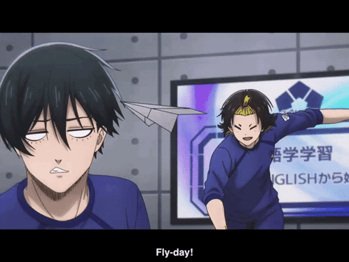 Meguru Bachira Paper Plane GIF