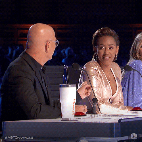 Mel B Banging Head On Desk GIF