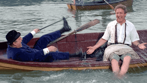 Mel Brooks On The Canoe GIF