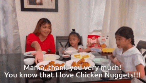 Melai Cantiveros Chicken Nugget Family Dinner Meme GIF
