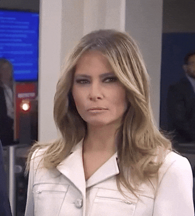 Melania Trump Silent Burp GIF