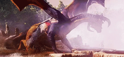 Meleys Red Dragon Queen Flapping Wings GIF