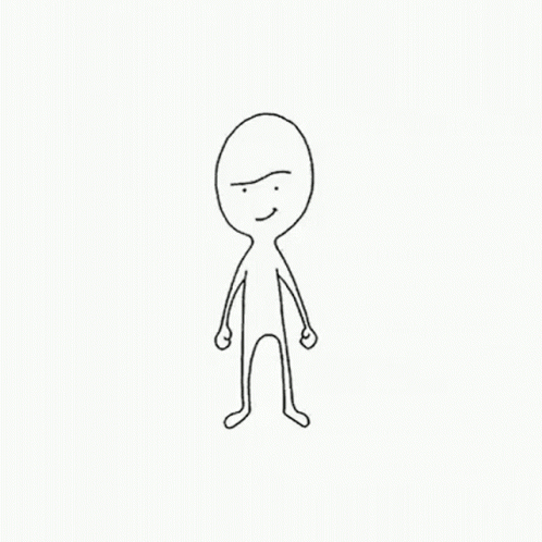 Melted Animated Man Transforming Back GIF