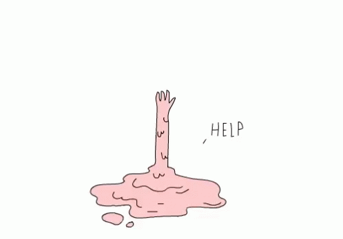 Melted Hand Asking For Help GIF