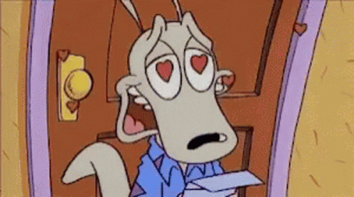 Melted Rocko In Front Of Door GIF