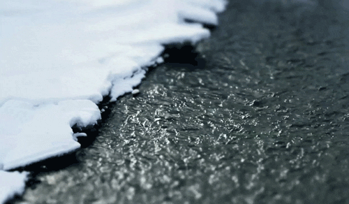 Melted Snow Moving Water GIF