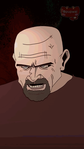 Melting Cartoon Walter White Falling Animated Art GIF