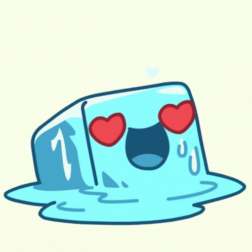 Melting Ice Cube Heart Eyes