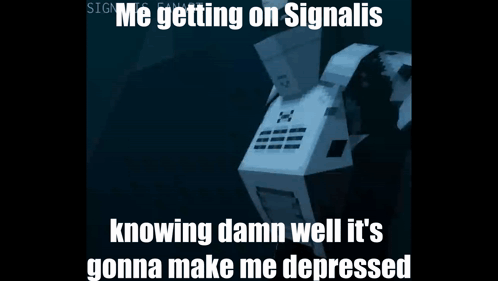 Meme of Getting Depressed on Signalis