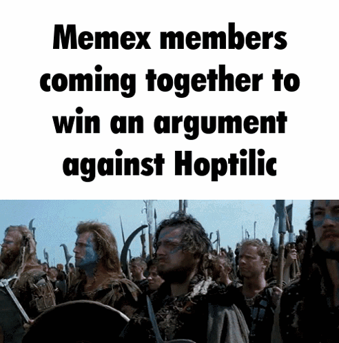 Memex Members Coming Together To Win An Argument Against Hoptilic GIF