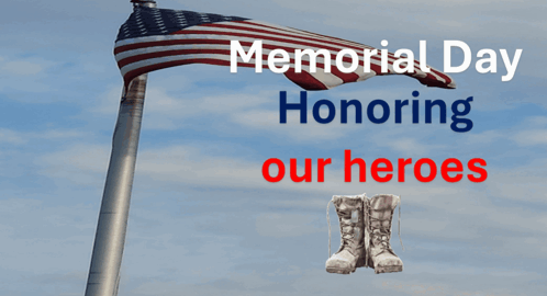 Memorial Day Flag and Boots