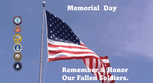 Memorial Day Remember & Honor Fallen Soldiers American Flag