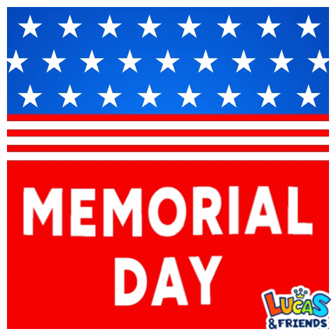 Memorial Day Sign With Flag