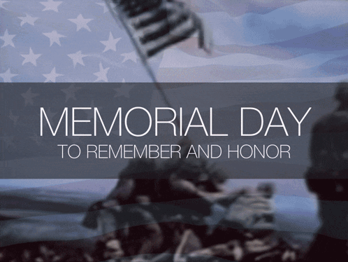 Memorial Day Soldiers and American Flag