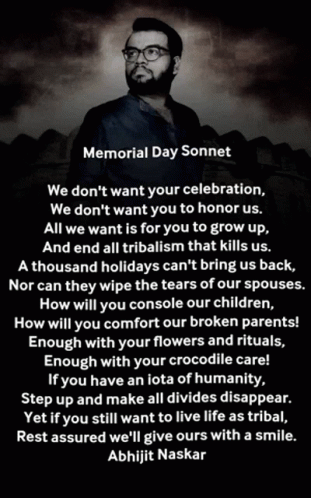 Memorial Day Sonnet by Abhijit Naskar
