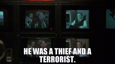 Men At Microphones Saying He's Dead Now Left Me In Charge GIF