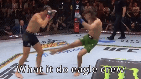 Men Cage Fighting What It Do Eagle Crew