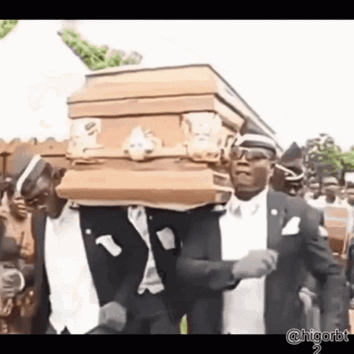 Men Carrying Coffin Dancing GIF
