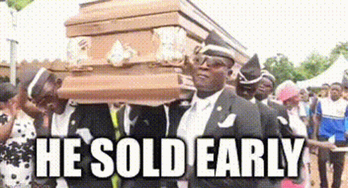 Men Carrying Coffin He Sold Early GIF