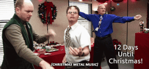Men Dancing 12 Days Until Christmas