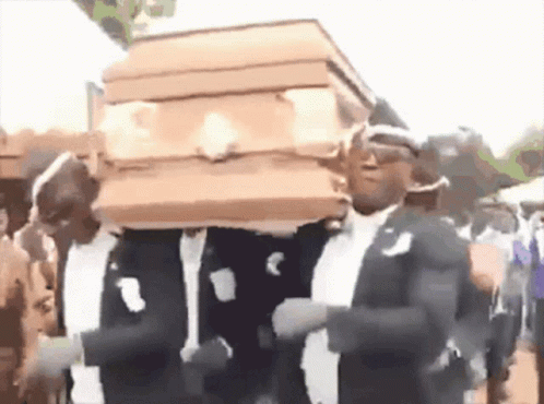 Men Dancing Carrying Coffin