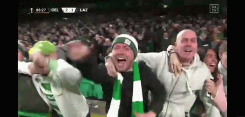 Men Dancing In Stadium During Soccer Match GIF