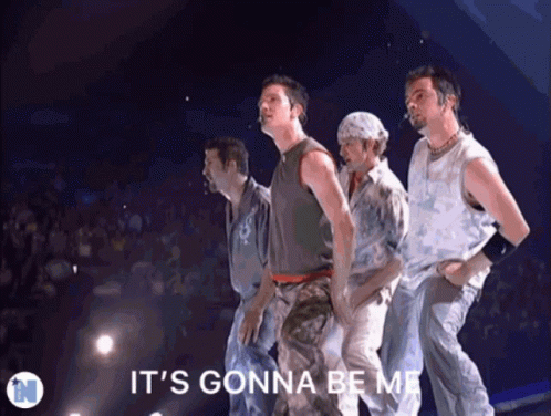 Men Dancing With Its Gonna Be Me GIF