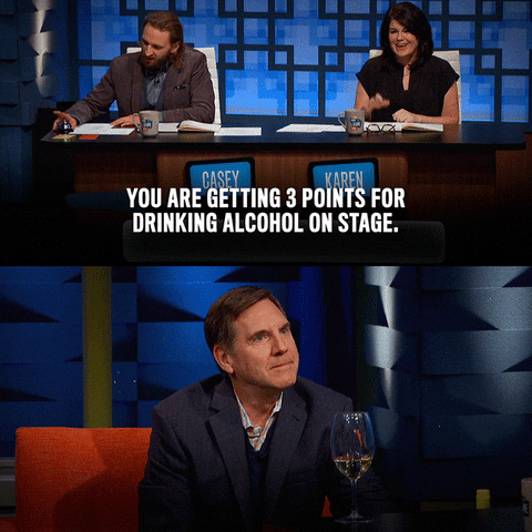 Men Getting Points Drinking Alcohol Thats Cold GIF