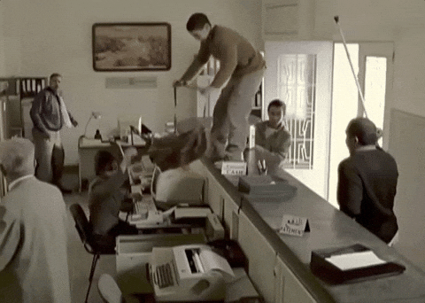 Men Getting Wild On Work Party GIF