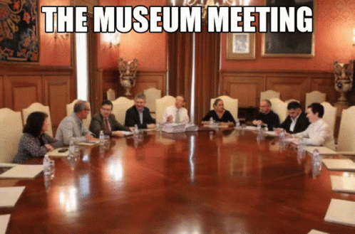 Men Having A Museum Meeting GIF