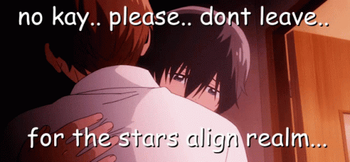 Men Hugging No Kay Please Don't Leave Stars Align Realm
