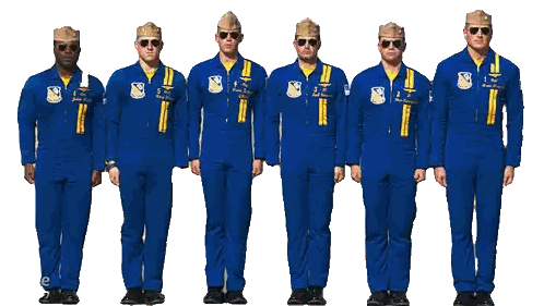 Men in Blue Jumpsuits U.S. Air Force