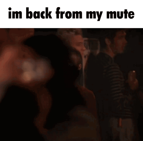 Men in Dark Room Saying Im Back From My Mute