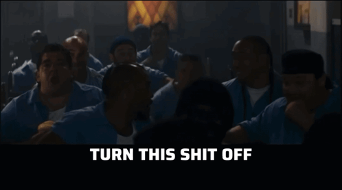 Men in Dark Room Turn This Shit Off