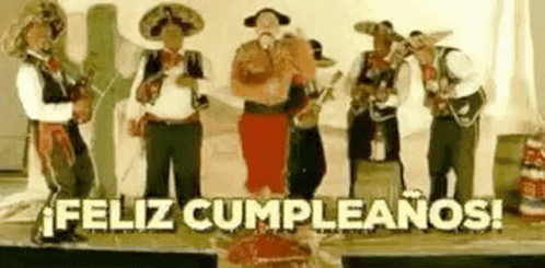 Men in Mexican Costumes Playing Instruments