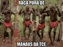 Men In Red Underwear Dancing In Woods Raça Pura De Manaus Da Tce GIF