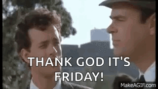 Men In Suits Saying Thank God It's Friday GIF