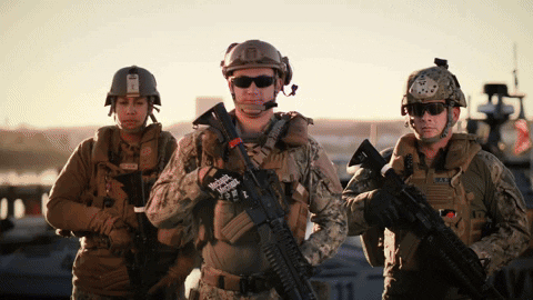 Men In Uniform Coast Guard GIF