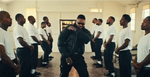 Men in White Shirts Dancing